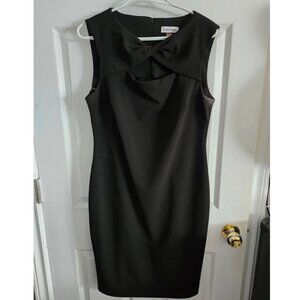 Calvin Klein Sleeveless Cut-Out Twist Neck Sheath Dress